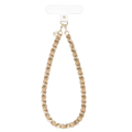 Cream Leather Phone Charm