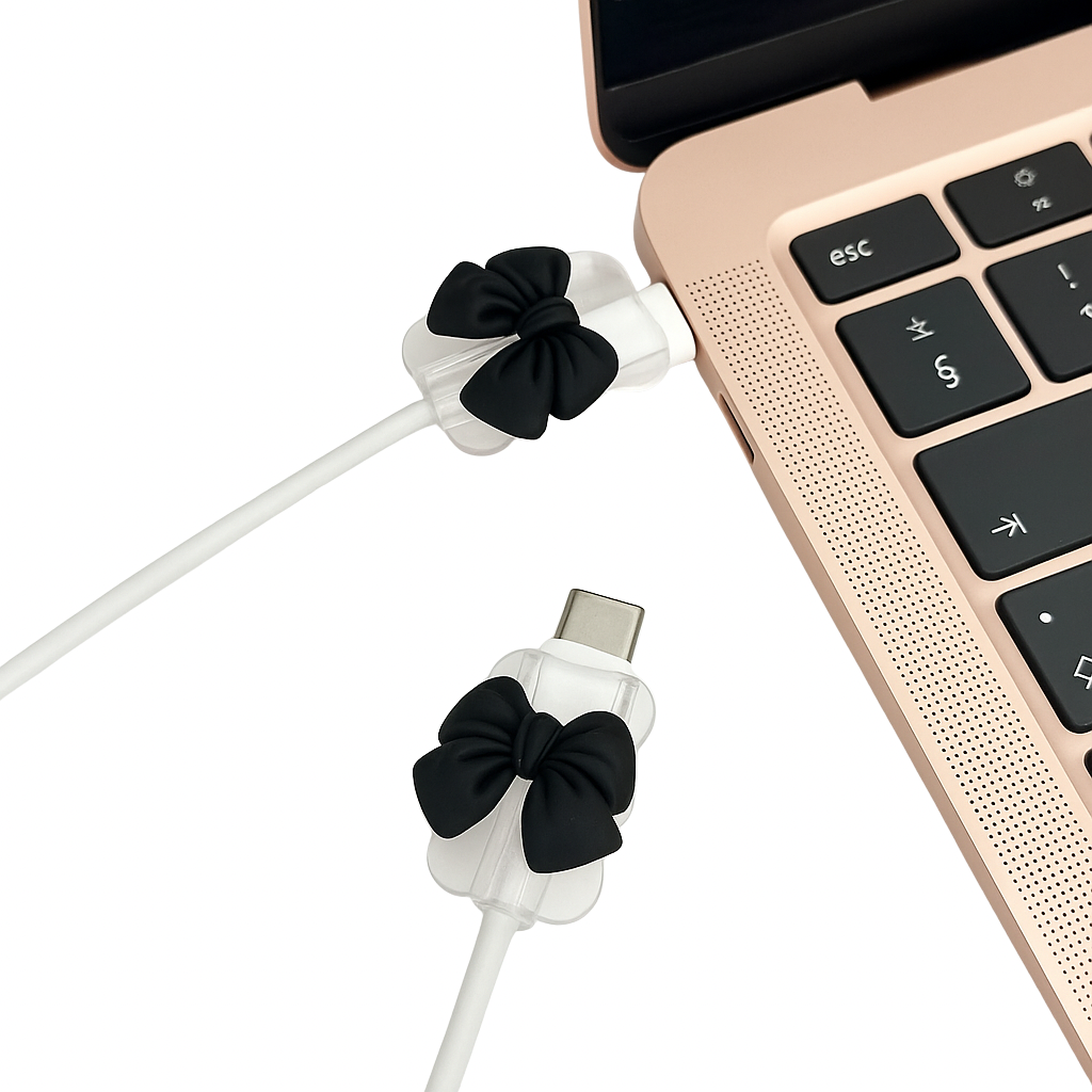 Cable Cover - Black Bow