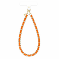 Orange Leather Phone Charm