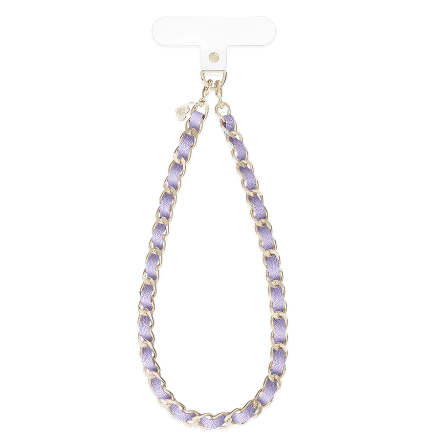 Lilac Leather Phone Charm