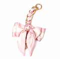 Pink Woven Scarf Keychain